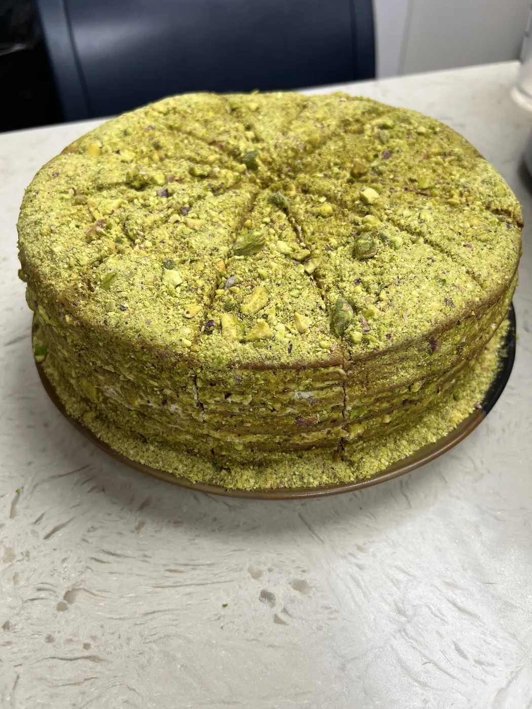 Pistachio cake at Cafe Seabreeze